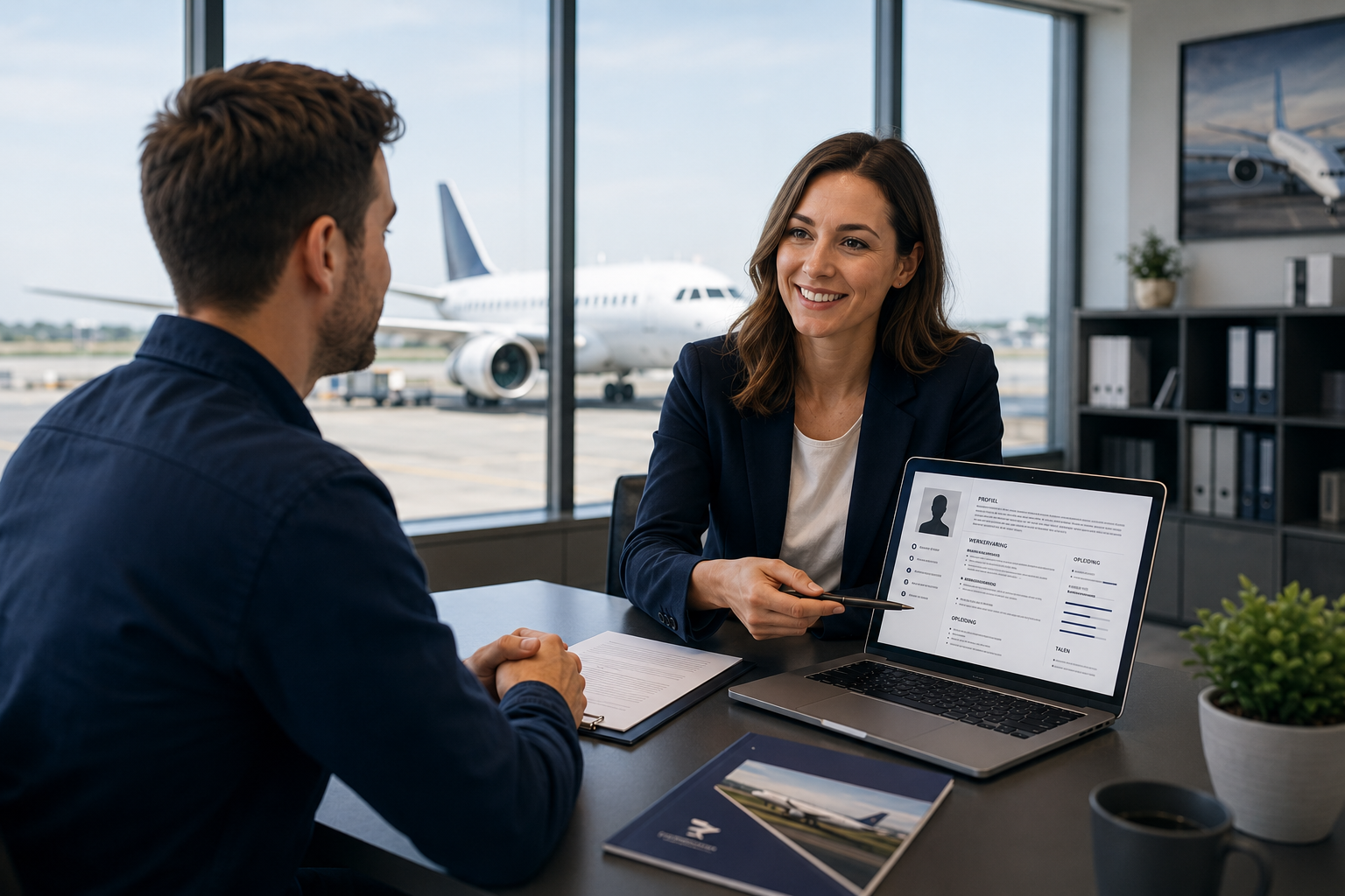 WFS PRO recruitment consultant in gesprek met kandidaat